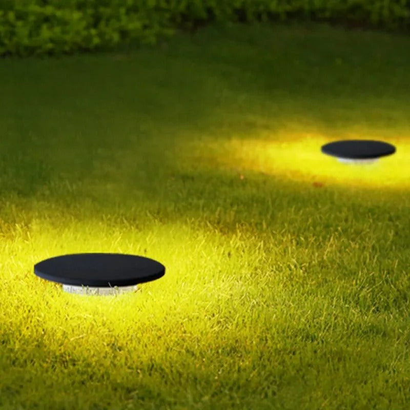 Ray Rund LED Außenleuchte Schwarz Garten/Flur/Terrasse Metall Rasenfläche Solarenergie