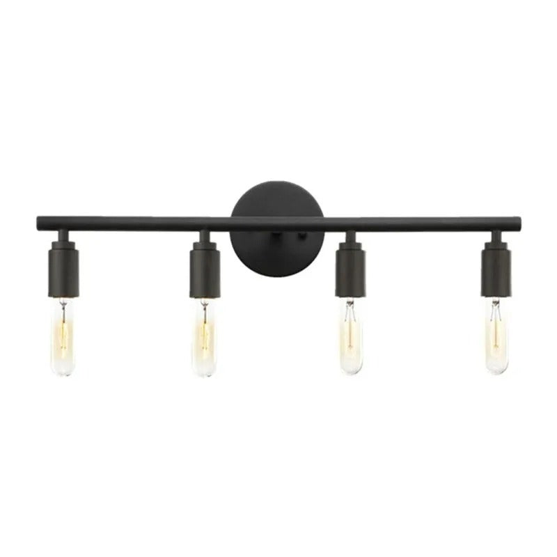 Silva Modern LED Wandleuchte Schwarz Badezimmer Metall Glas 3/4 Licht