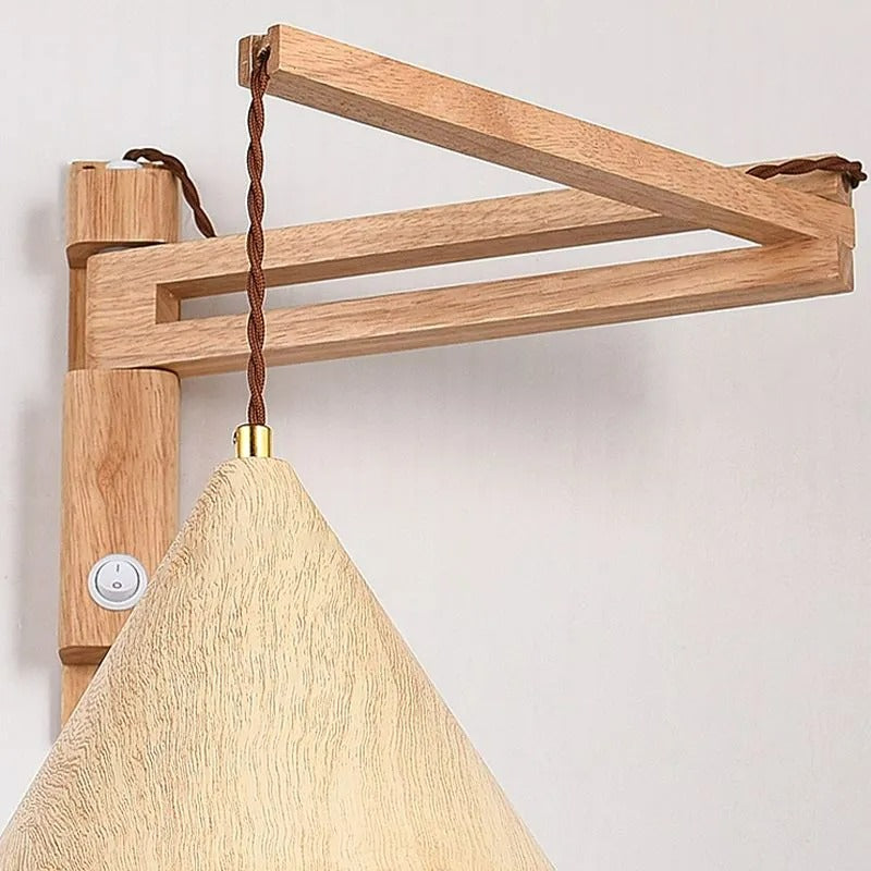 Muto Minimalistisch LED Verstellbare Wandleuchte Innen2 Farben Schlaf/Wohnzimmer Holz/Metall