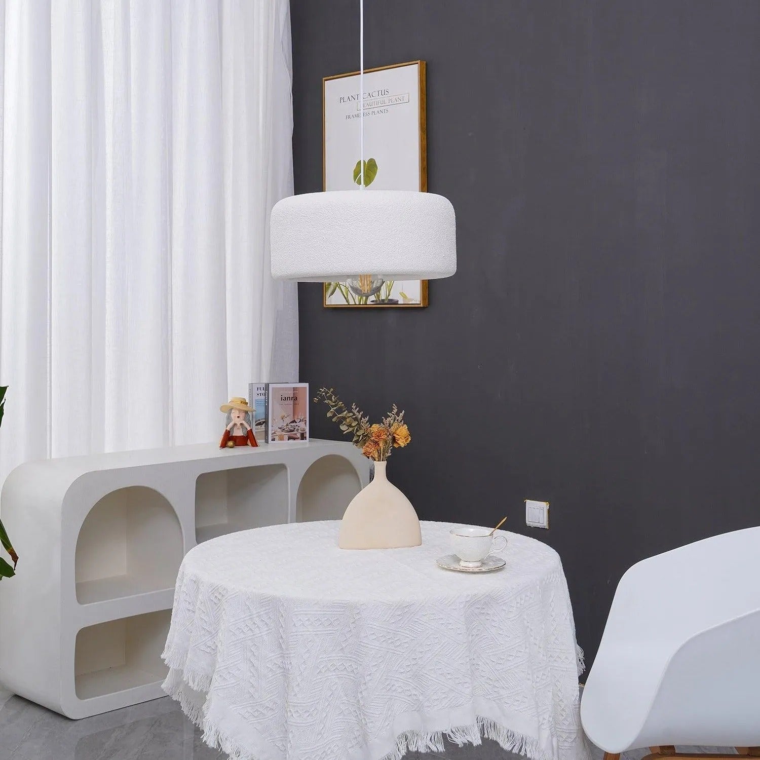 Avi LED Pendelleuchte Schale Grau Schlaf/Esszimmer Metall