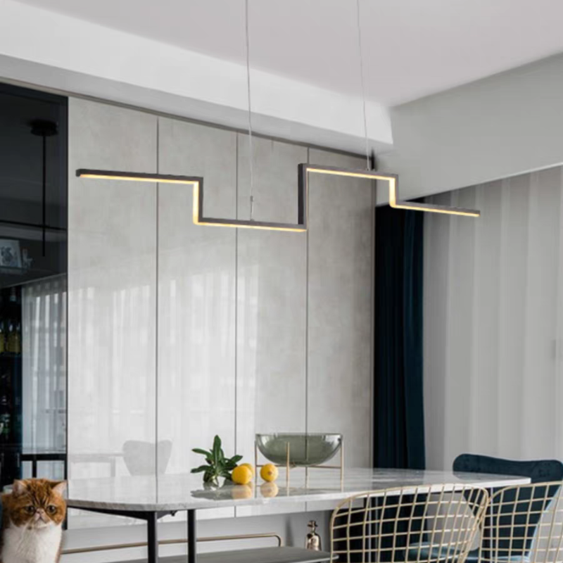 Arisha Modern LED Linear PendelleuchteEsszimmer Metall Acryl