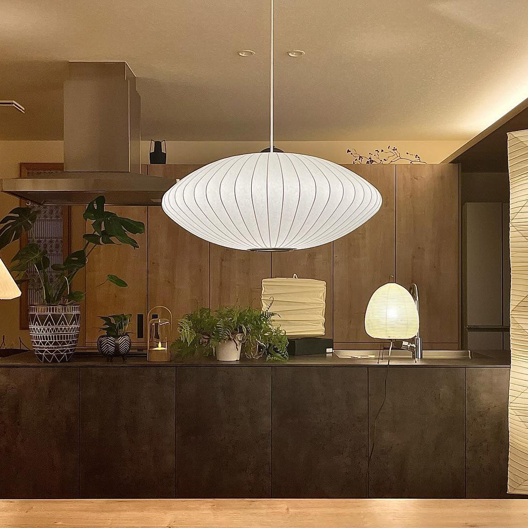 Nebula Blase Maulbeerseide Pendelleuchte Lampe-Letslighting