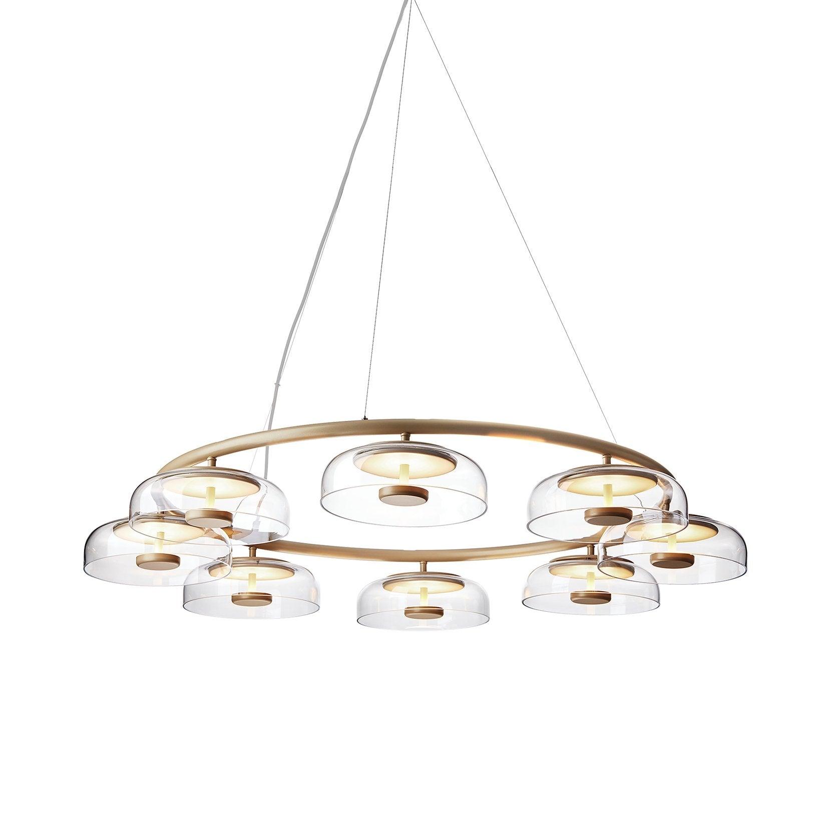 Aethera Circular Glass Chandelier - Blowlighting