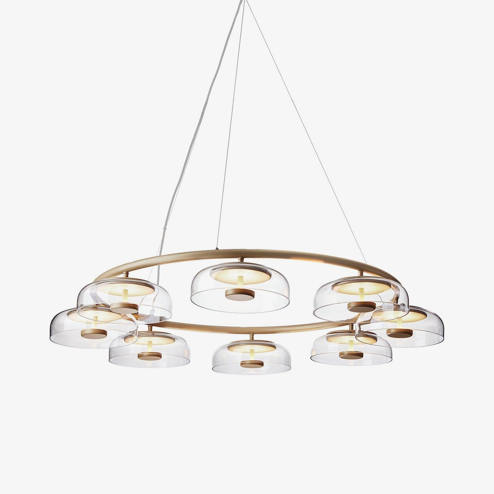 Aethera Circular Glass Chandelier - Blowlighting