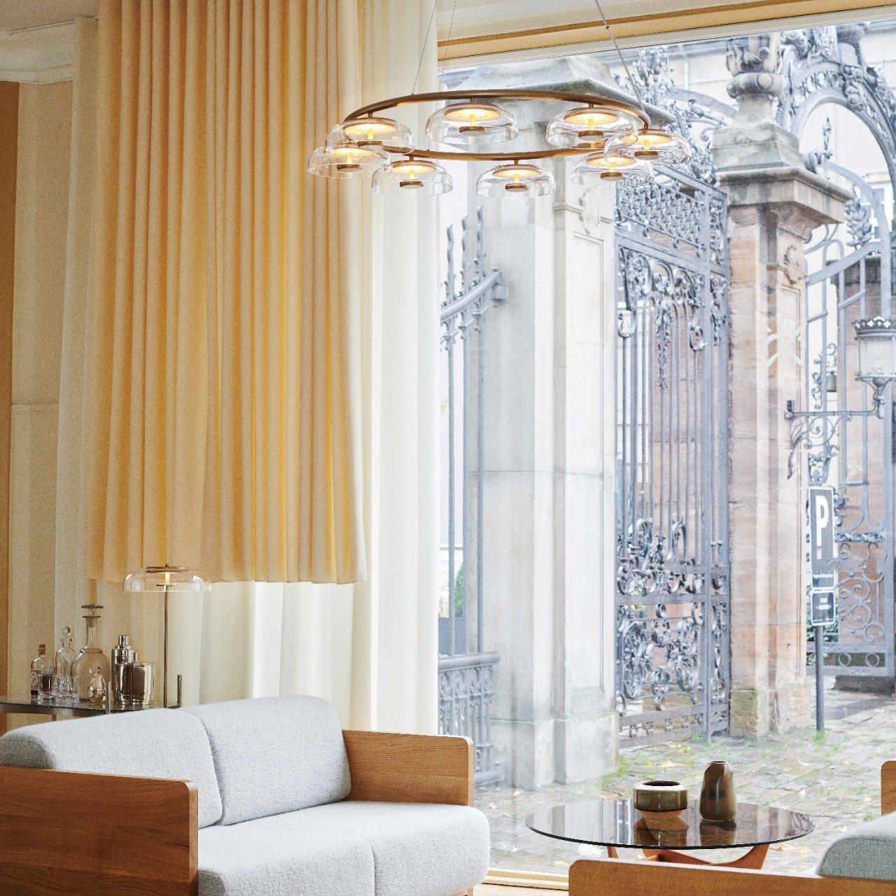 Aethera Circular Glass Chandelier - Blowlighting