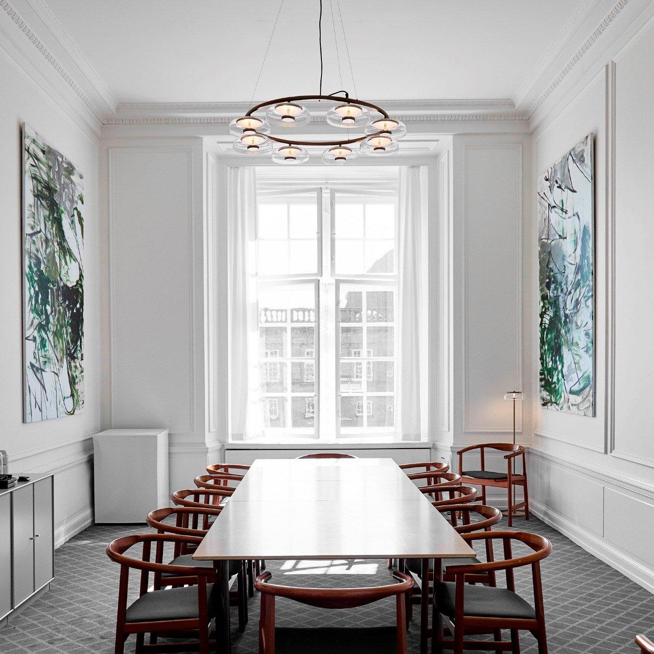 Aethera Circular Glass Chandelier - Blowlighting