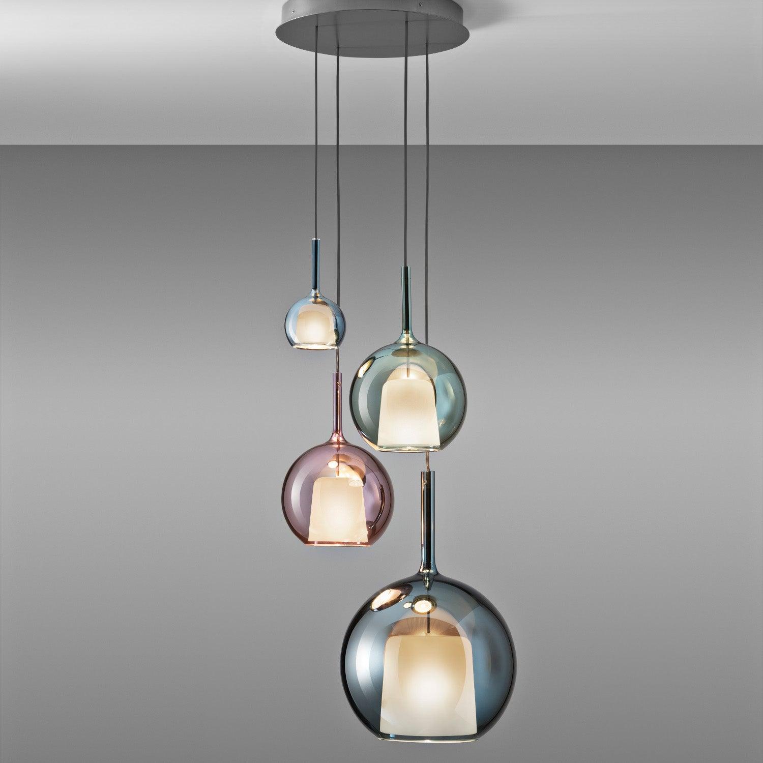 Lustra Pendelleuchte Rauchglas Rund-Letslighting