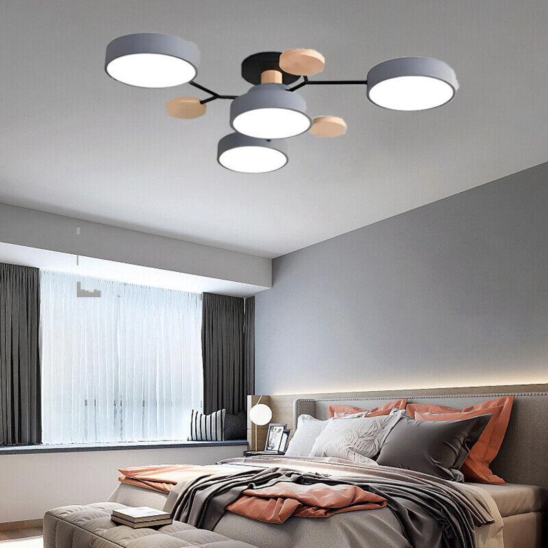 Arisha Geometrische Flush Mount Deckenleuchte Acryl/Holz Wohnzimmer