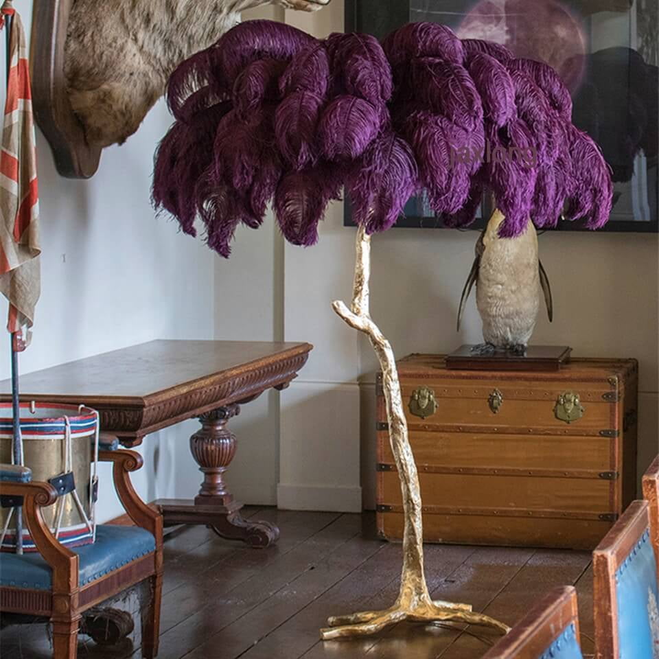 O'Moore Modern Mehrfarbig LED Stehlampe Feder Esszimmer/Wohnzimmer