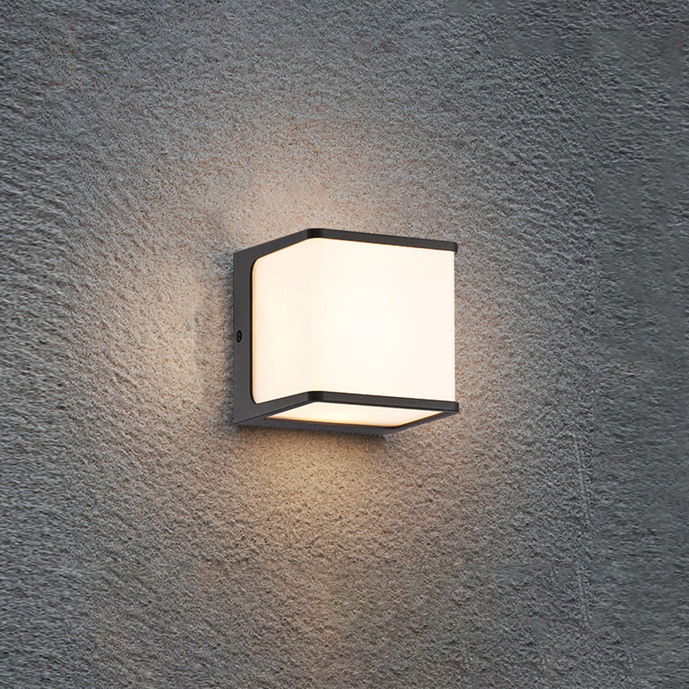 Ray Modern LED Außenwandleuchte Solar Schwarz/Weiß Flur/Balkon Acryl 3 Größen 10CM 15CM 35CM