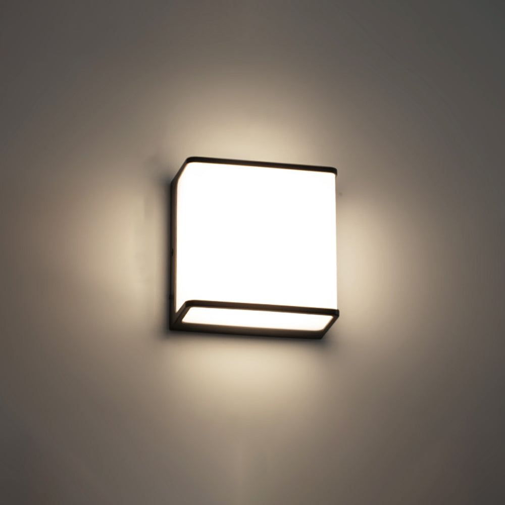 Ray Modern LED Außenwandleuchte Solar Schwarz/Weiß Flur/Balkon Acryl 3 Größen 10CM 15CM 35CM