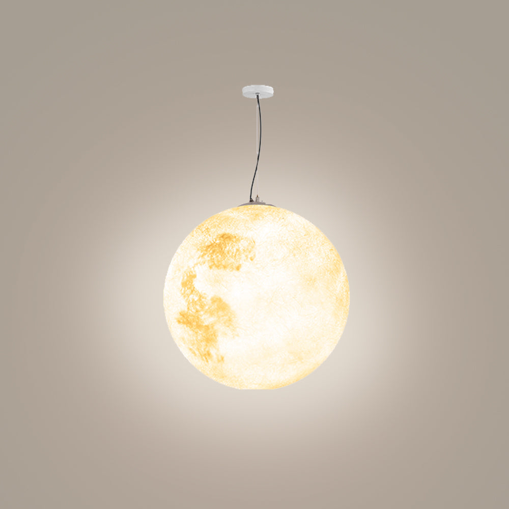 Aria Vintage Mond LED Pendelleuchte Solar Gold Garten/Flur/Balkon Metall Harz Fiberglas 3 Stil