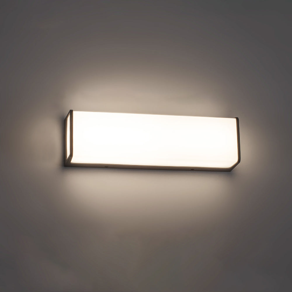 Ray Modern LED Außenwandleuchte Solar Schwarz/Weiß Flur/Balkon Acryl 3 Größen 10CM 15CM 35CM