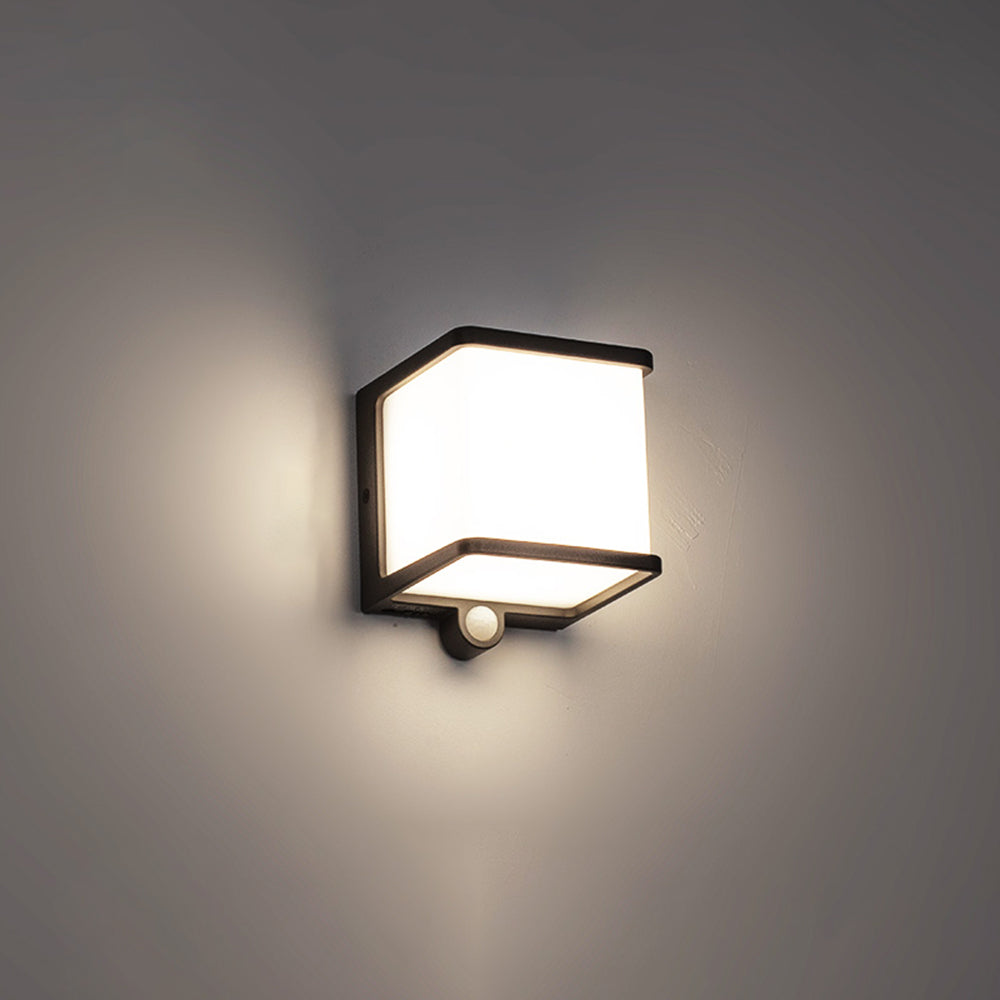 Ray Modern LED Außenwandleuchte Solar Schwarz/Weiß Flur/Balkon Acryl 3 Größen 10CM 15CM 35CM