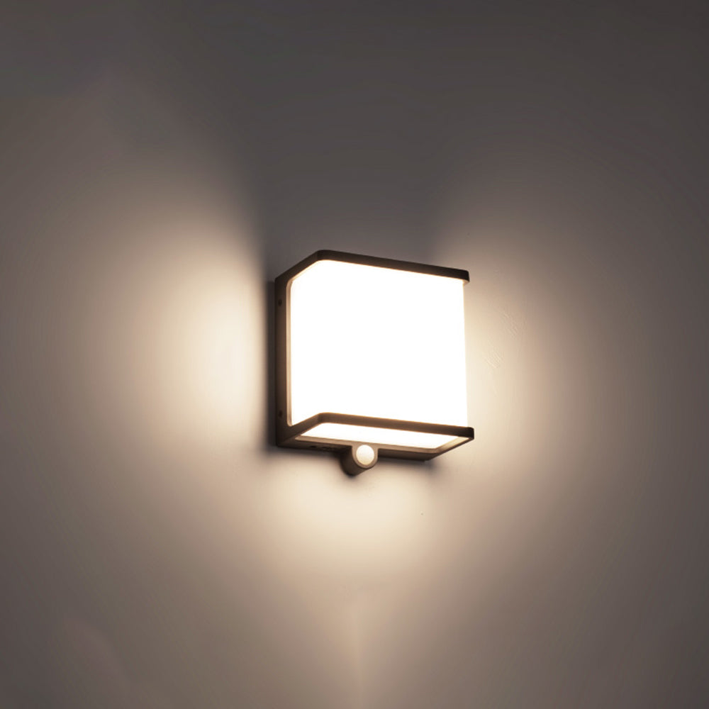 Ray Modern LED Außenwandleuchte Solar Schwarz/Weiß Flur/Balkon Acryl 3 Größen 10CM 15CM 35CM