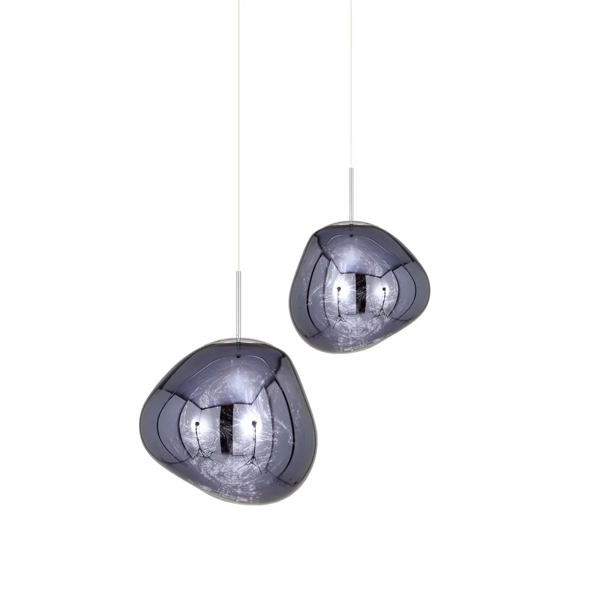 Valentina Melt Glas Pendelleuchte in Lavaoptik