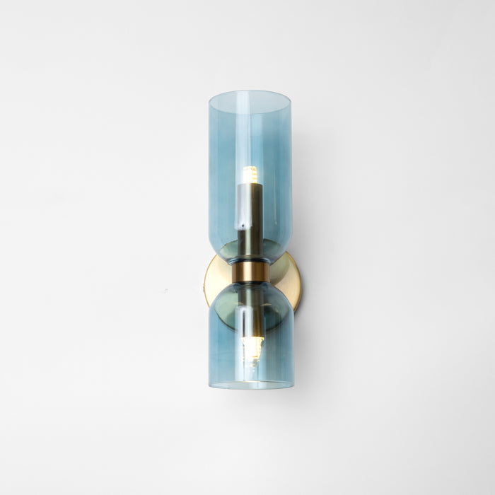 Valentina Modern LED Wandleuchte Blau/Grau/Weiß Metall Schlafzimmer