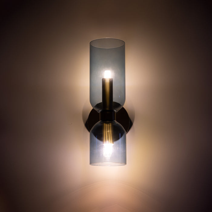 Valentina Modern LED Wandleuchte Blau/Grau/Weiß Metall Schlafzimmer
