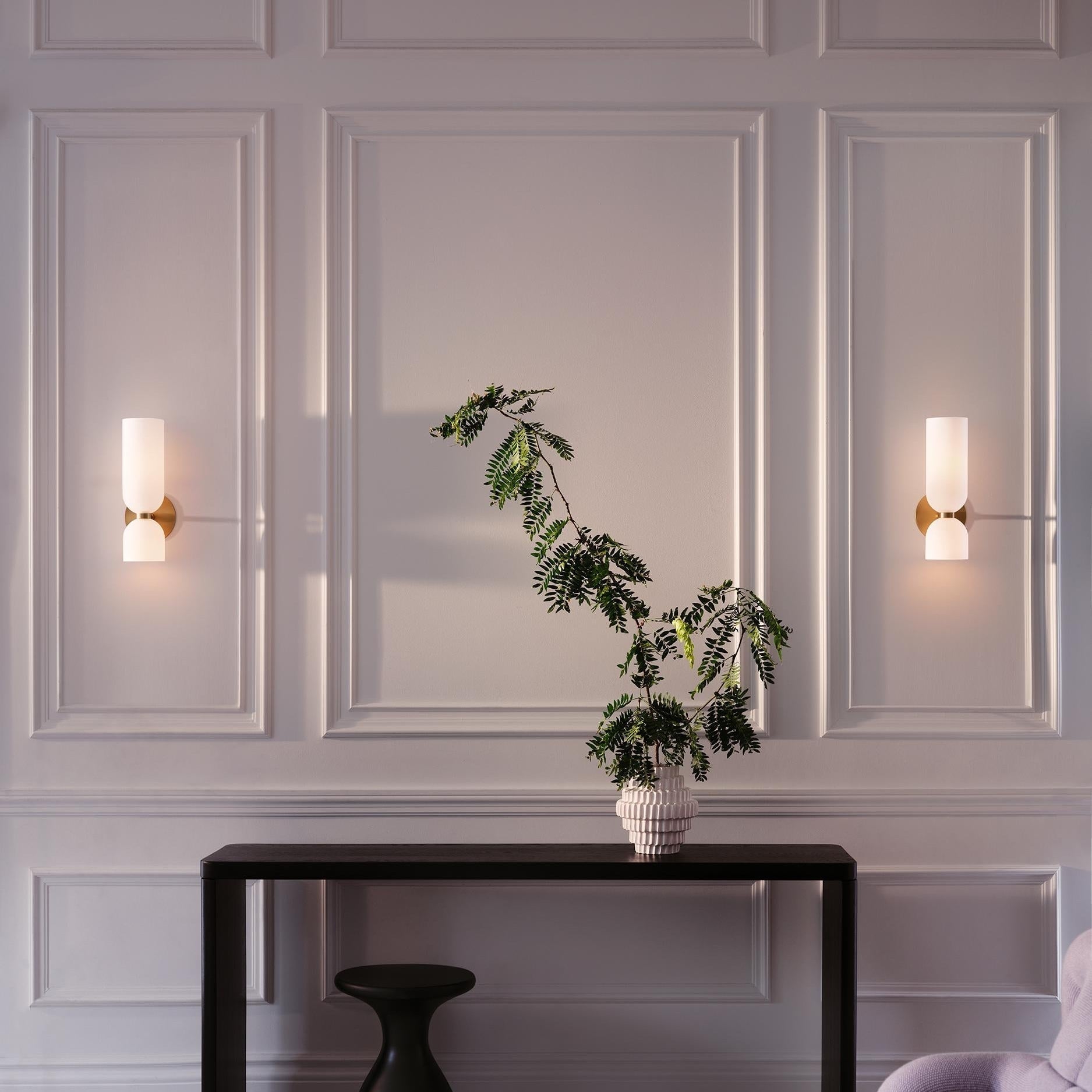 Valentina Modern LED Wandleuchte Blau/Grau/Weiß Metall Schlafzimmer