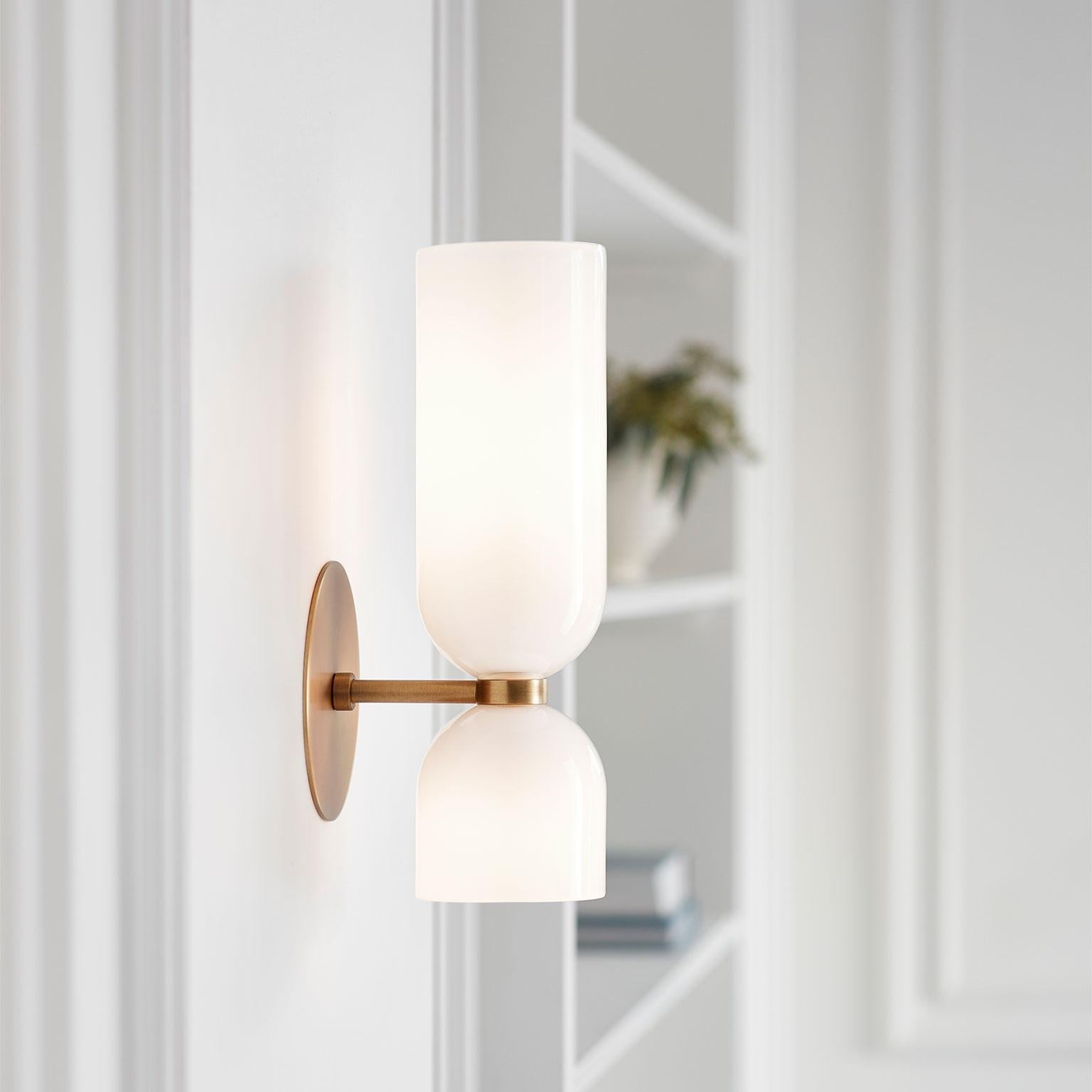 Valentina Modern LED Wandleuchte Blau/Grau/Weiß Metall Schlafzimmer