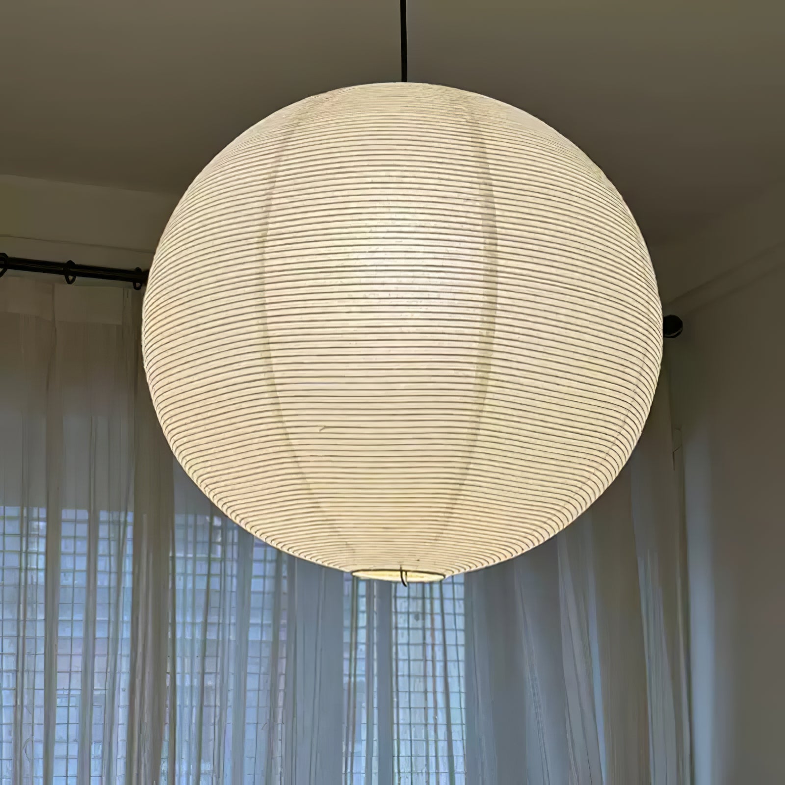 Solara Pendelleuchte Bambus Washi Papier Rund-Letslighting