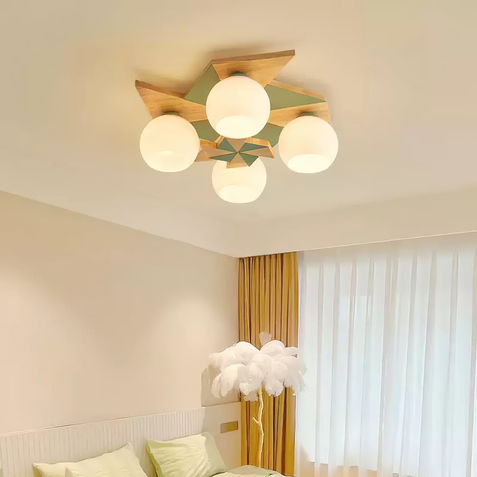 Ewooda Holz Decke Lampe-Letslighting