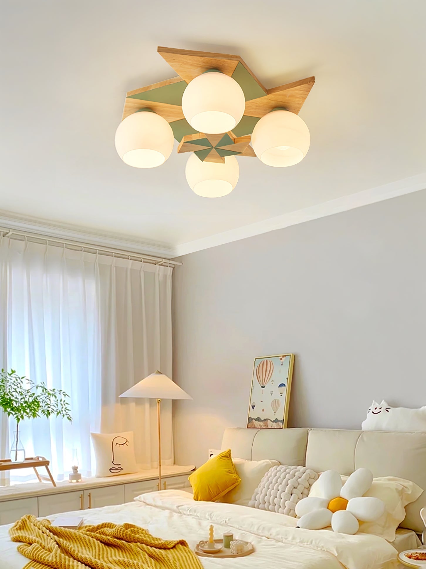 Ewooda Holz Decke Lampe-Letslighting