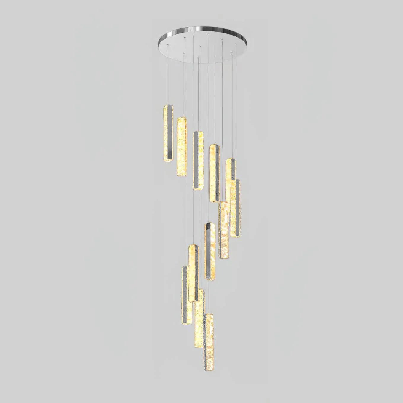 Lustra Kronleuchter Villa Forci Anhänger Silber Modern-Letslighting