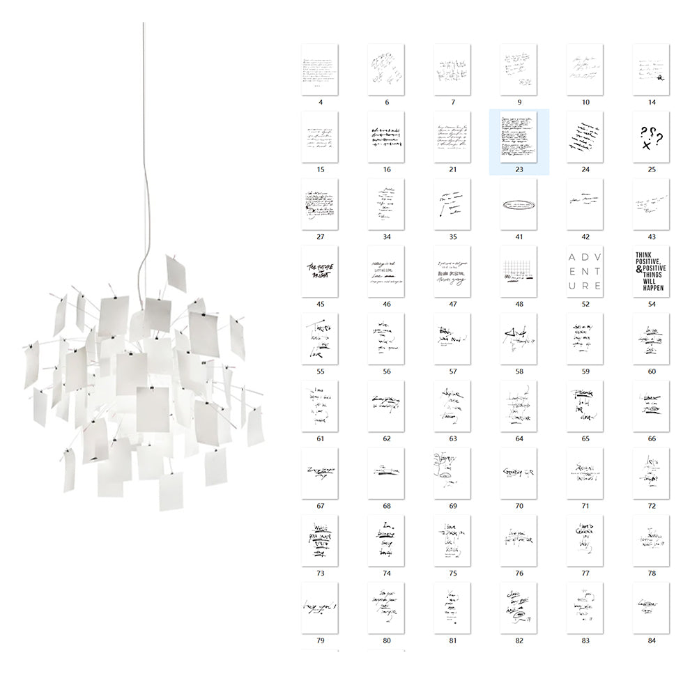 Ortheen Individual Creativity Paper Metal Chandelier - Letslighting