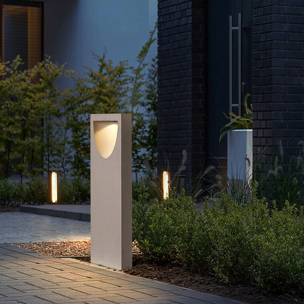 Ray Reflektion Minimalistisch Außen-Pollerleuchte Grau, Metall & Aluminium