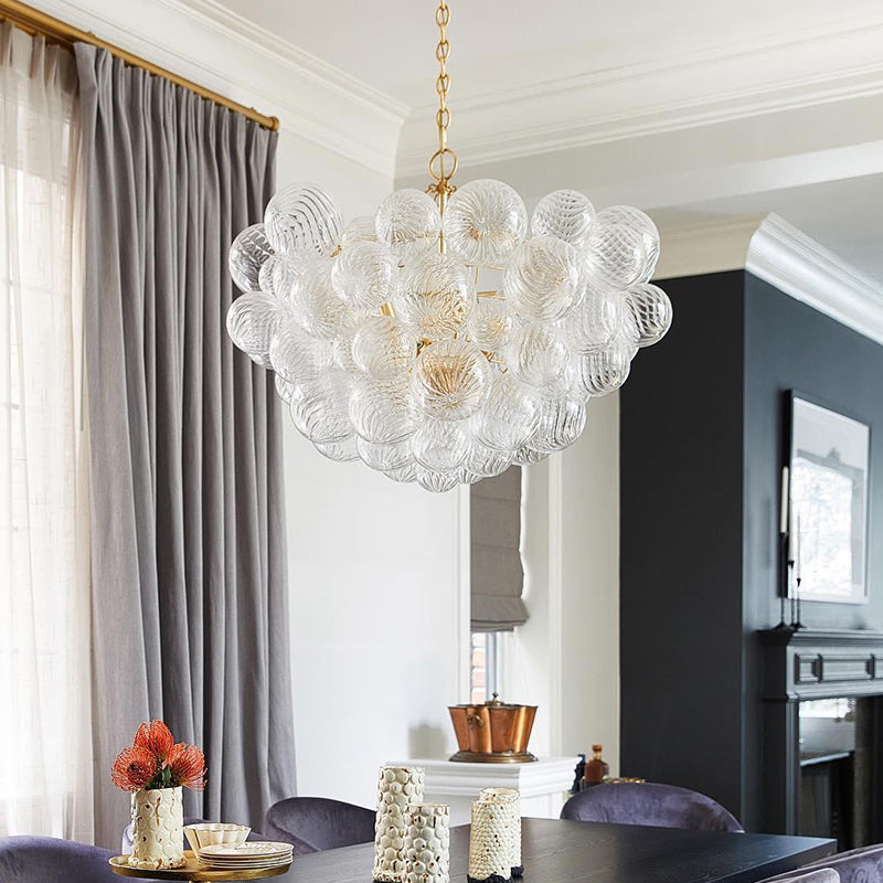 Valentina Luxury Modern LED Bubble Kronleuchter Glas Wohnzimmer