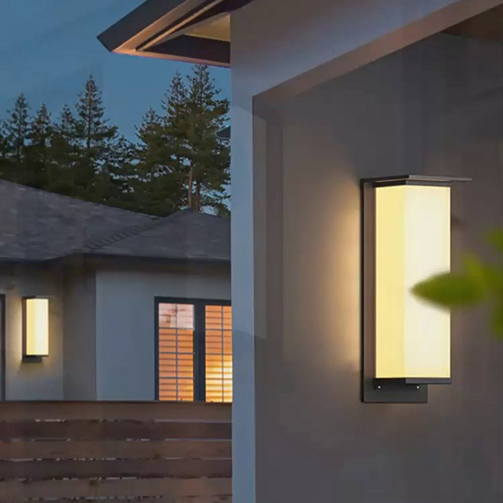 Ray Rechteck Solar Außenwandleuchte Metall Acryl Balkon Terrasse Flur