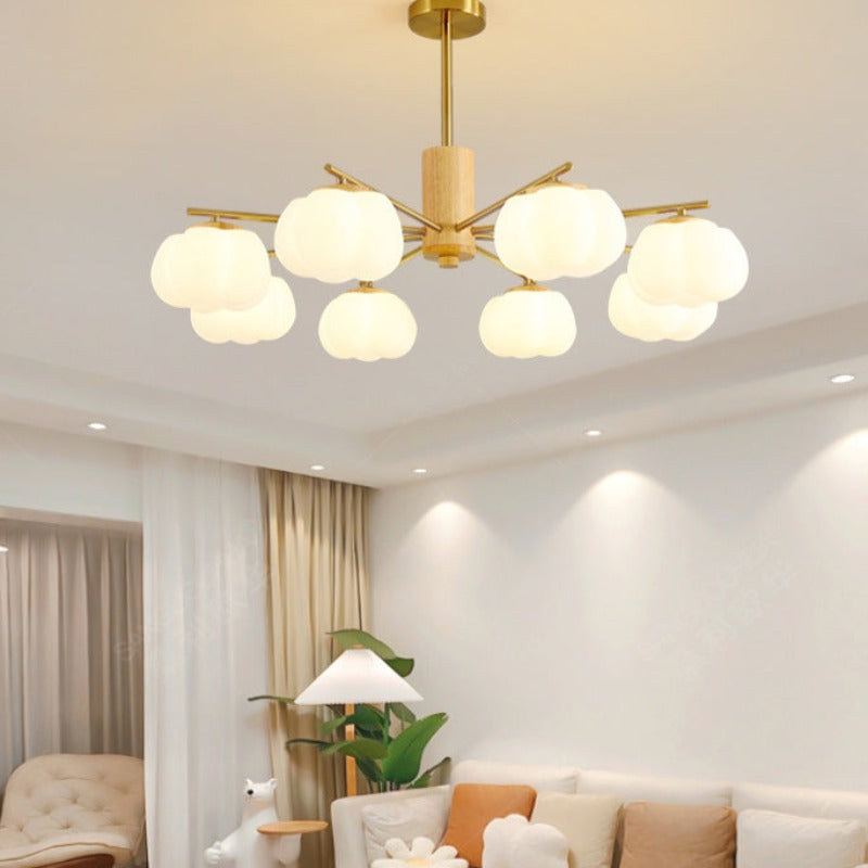 Arisha Kreativ LED Metall Holz Kronleuchter Schlafzimmer Wohnzimmer Esszimmer