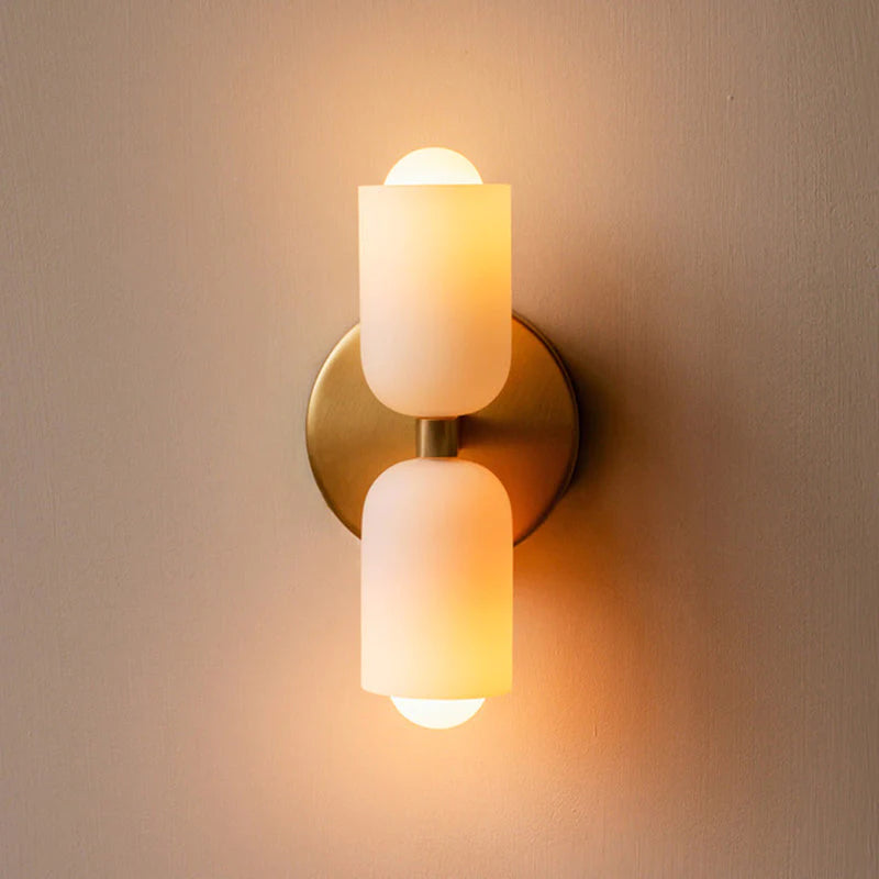 Valentina Modern LED Innenwandleuchte Schwarz Glas Schlaf Wohnzimmer