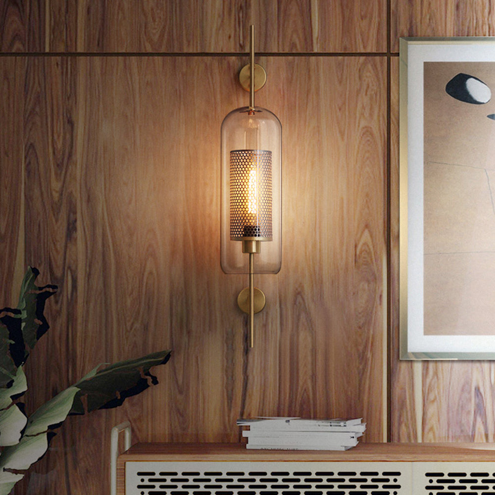 Valentina Industrial LED Wandleuchte Global, Silber/Gold, Innen