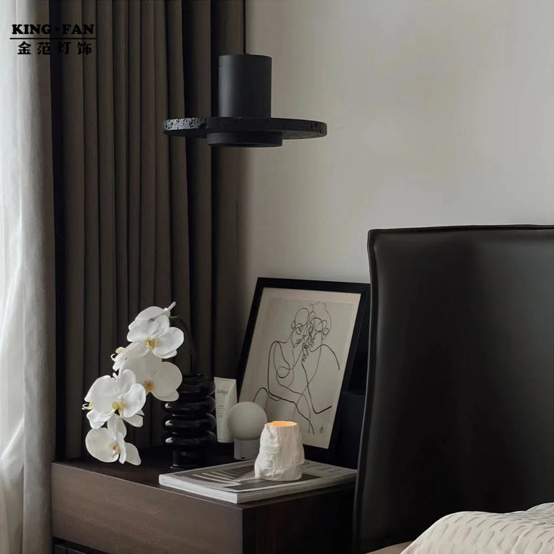Arisha Modern LED Pendelleuchte Schwarz Wohn/Schlaf/Esszimmer Stein-Letslighting