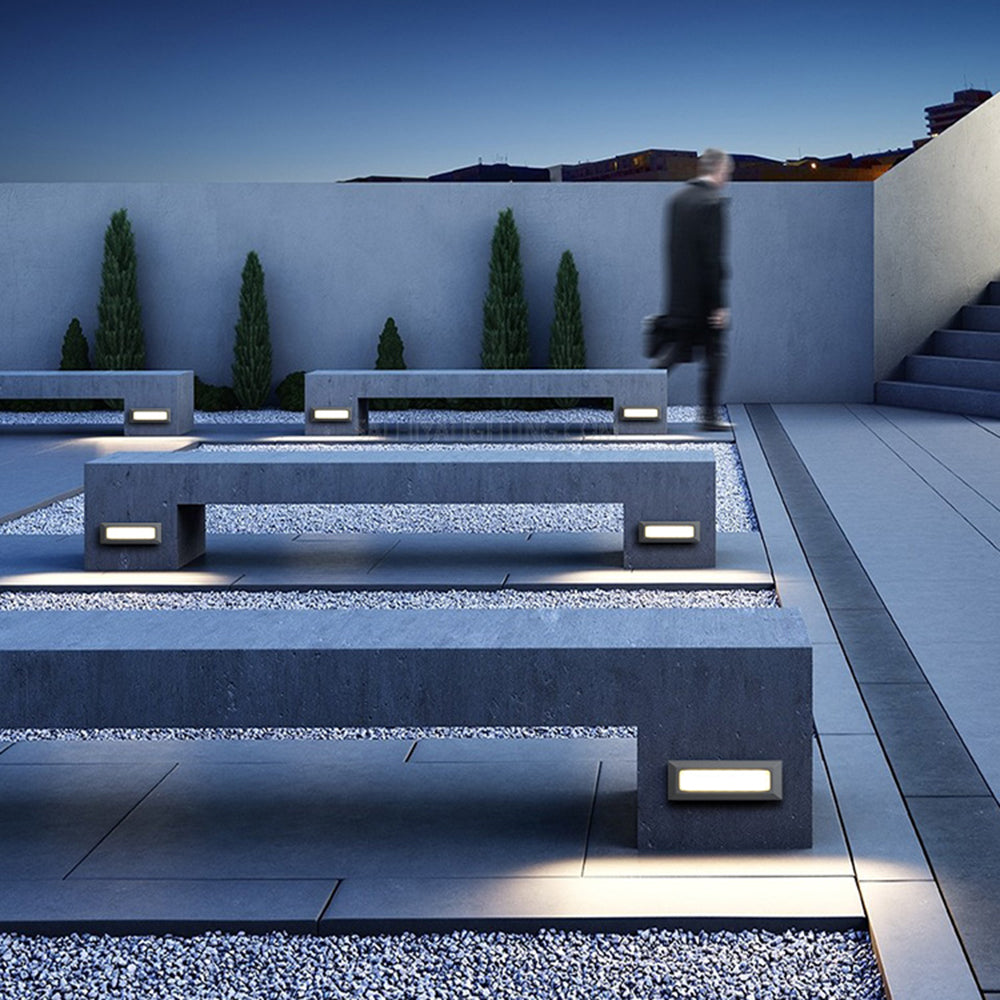 Ray Modern Rechteckig LED Außenleuchte Metall Acryl Garten Terrasse