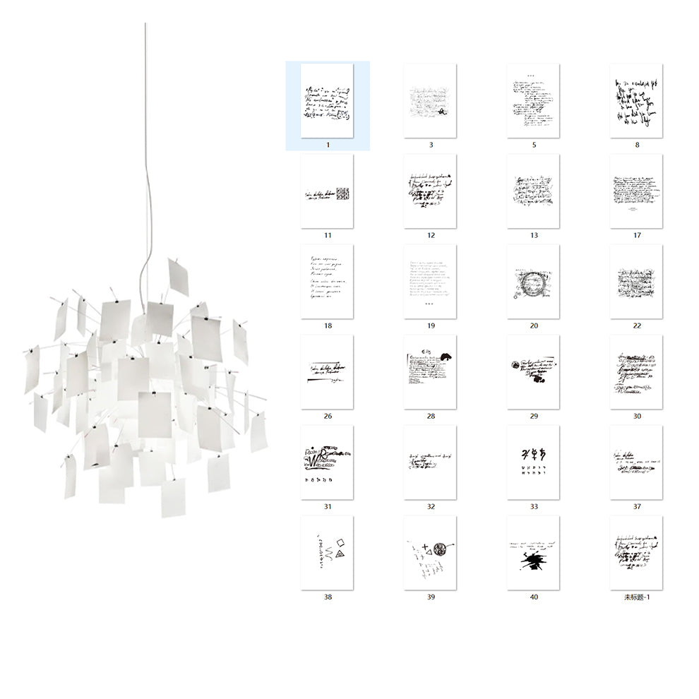 Ortheen Individual Creativity Paper Metal Chandelier - Letslighting