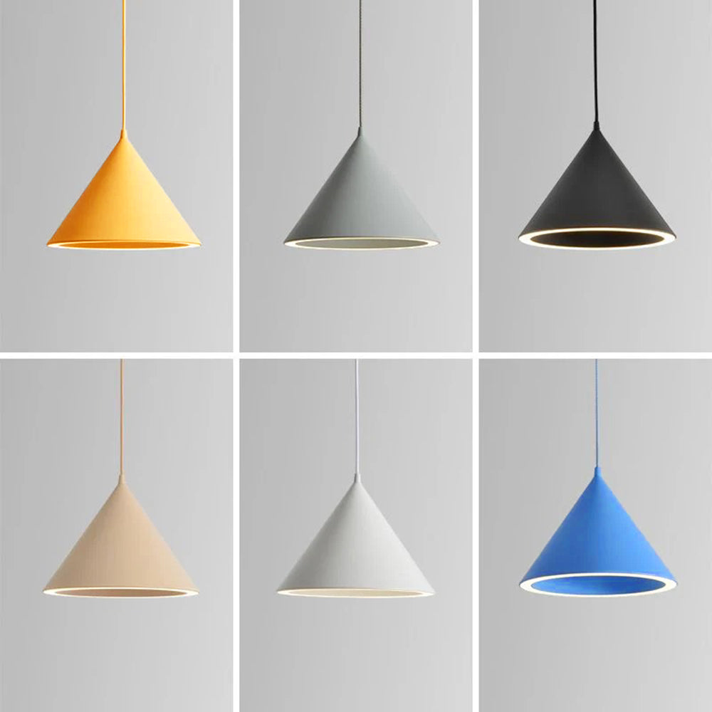 Valentina Minimalistische LED Pendelleuchte Weiß/Schwarz Schlafzimmer Acryl