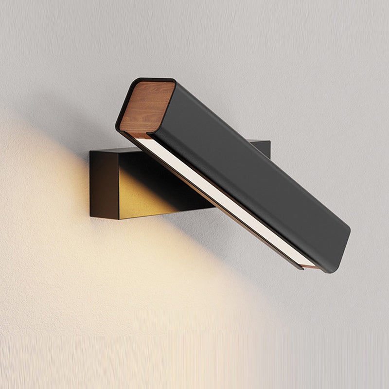 Arisha Modern Modern LED Wandleuchte Innen Drehbar Rechteckig Metall/Holz Wohnzimmer