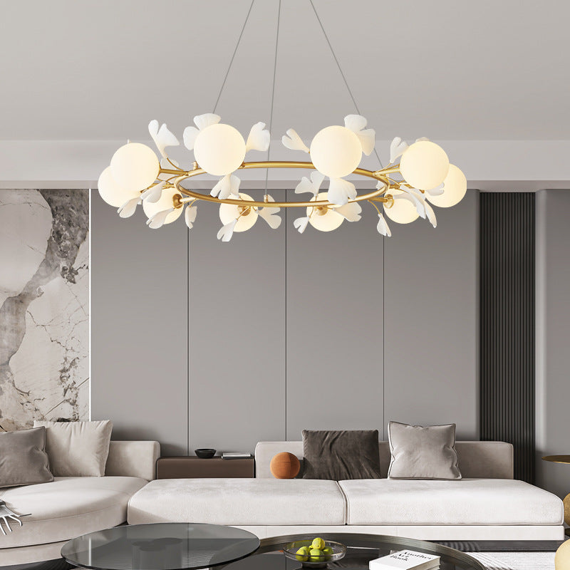 Olivia Luxus Minimalistisch Kronleuchter Kreative Blatt Glas Wohnzimmer