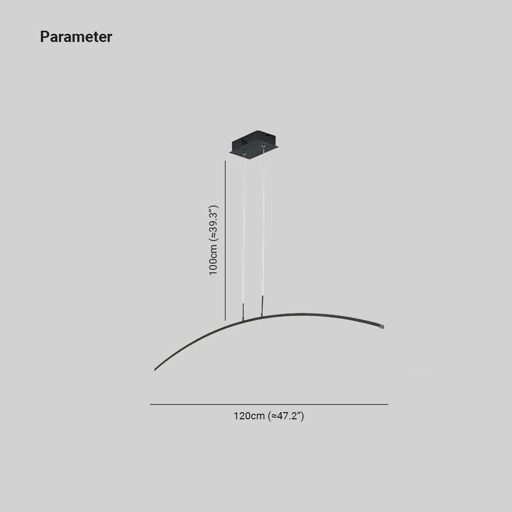 Arisha Modern Minimalist Linear LED Pendelleuchte Schwarz/Weiß Esszimmer Metall