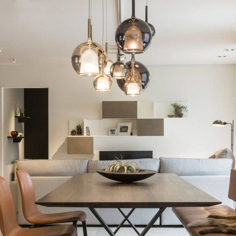 Valentina Modern Sphere LED Pendelleuchte Glas Esszimmer Bar