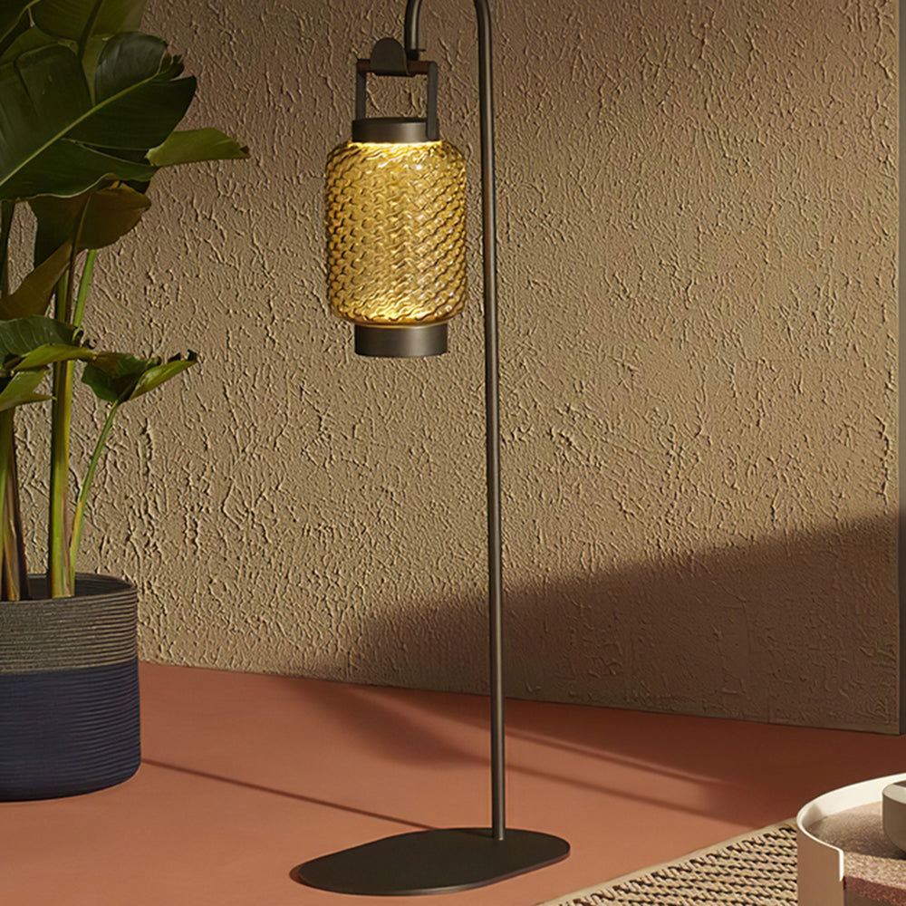 Valentina Modern LED Außenleuchte Laterne Garten/Terrasse Glas Metall 42cm/45cm/130cm
