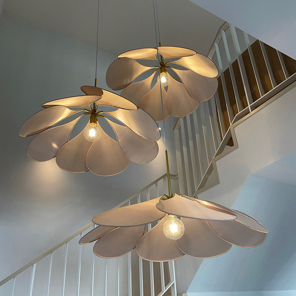 Ritta LED Pendelleuchte Modern Fanja Wohnzimmer Schlafzimmer, 2 Farben, Metall Stoff