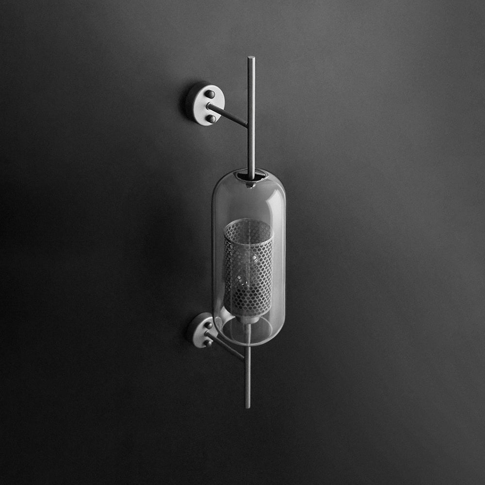 Valentina Industrial LED Wandleuchte Global, Silber/Gold, Innen