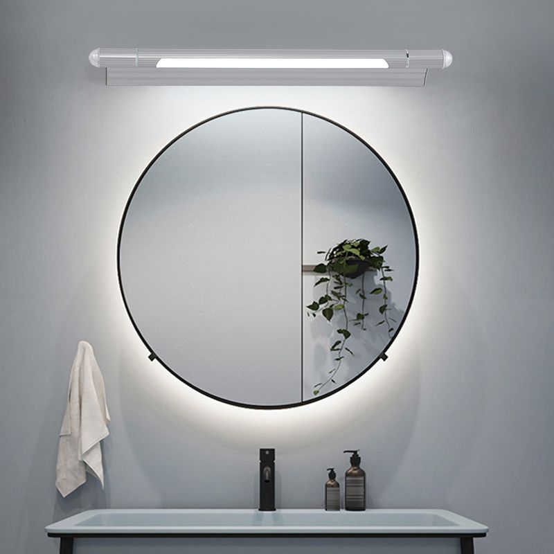 Arisha Minimalistisch Linear Led Wandleuchte Silber Badezimmer Metall Acryl 52/55/62/64/81/93 cm