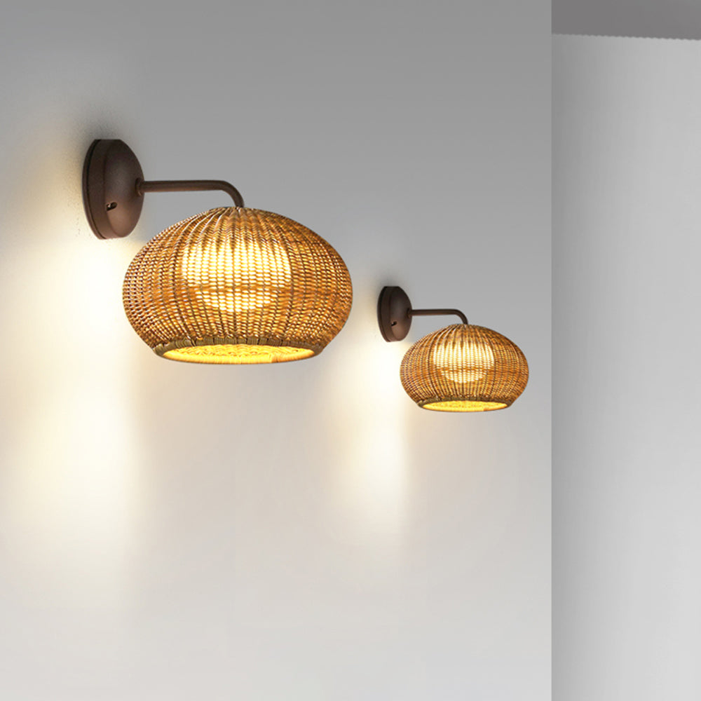 Ritta Design Bauernhof LED Außenwandleuchte Holz Ratten Acryl 33CM Lang