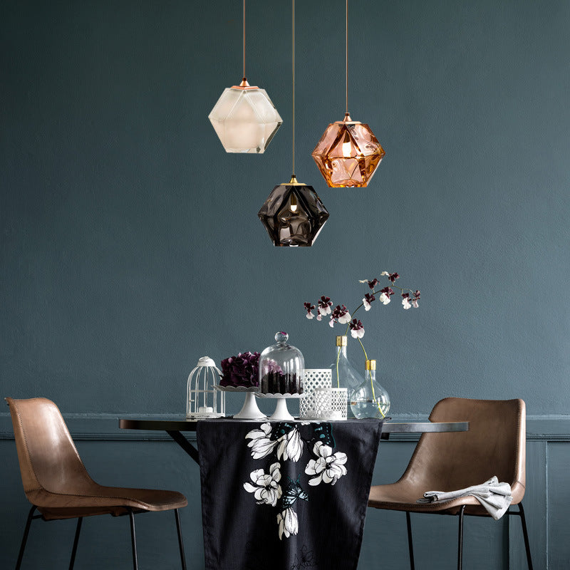 Valentina Design LED Pendelleuchte Metall/Glas Ess/Schlafzimmer