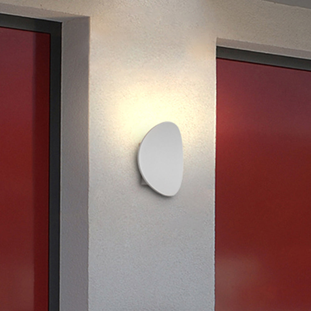 Ray Moderne minimalistische Kieselsteine geformt LED Außenwandleuchte Schwarz/Grau Terrasse Metall/Acryl Außenbereich Wasserdicht2 Farben, 18CM Lang